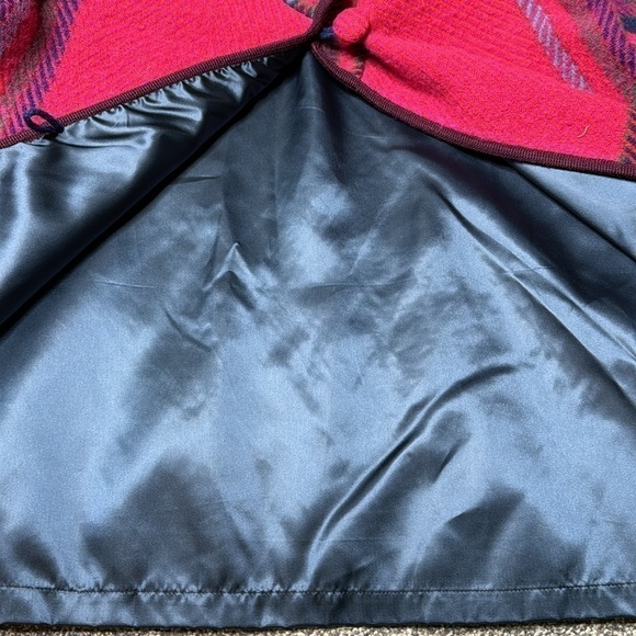 Vintage Riss Modell Bjorke Norway Pink Wool Button Lined Jacket Large - Picture 10 of 10